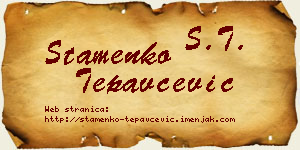 Stamenko Tepavčević vizit kartica